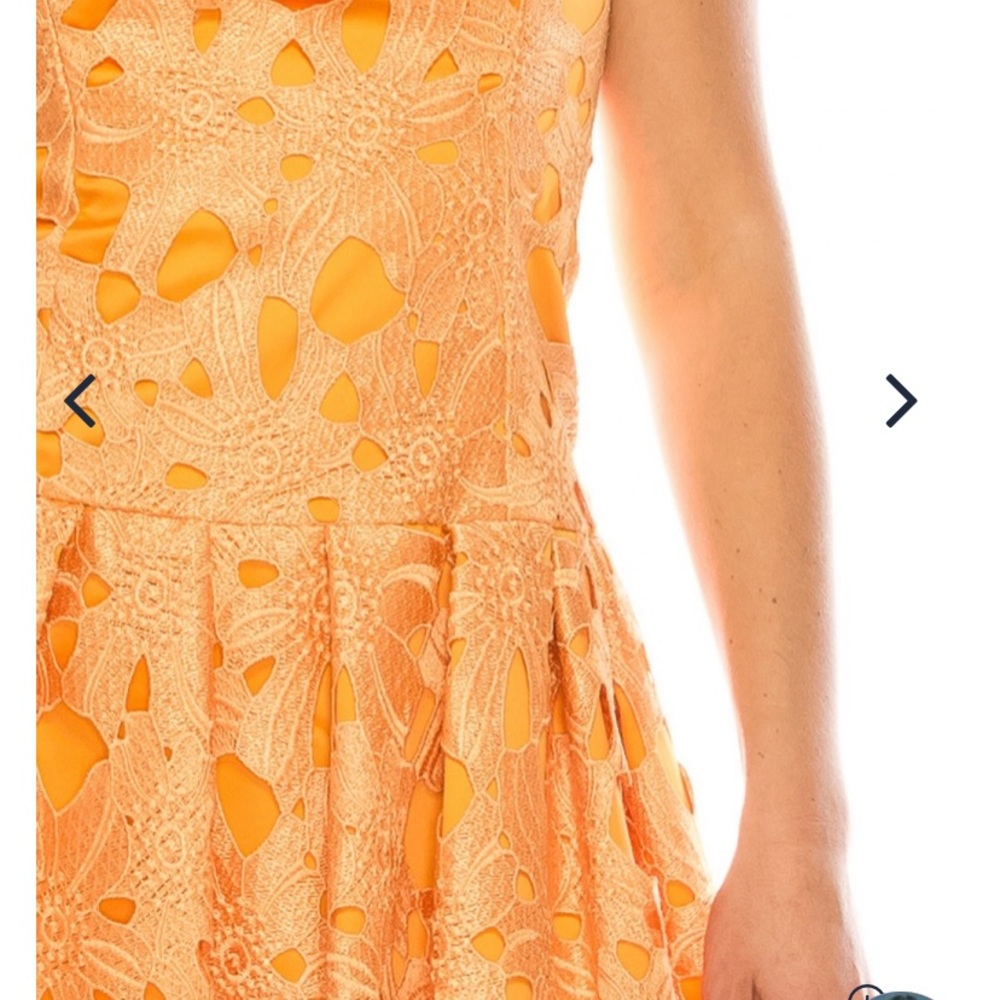 Adrianna Papell drop torso LACE party dress 🧡 - Picture 4 of 12